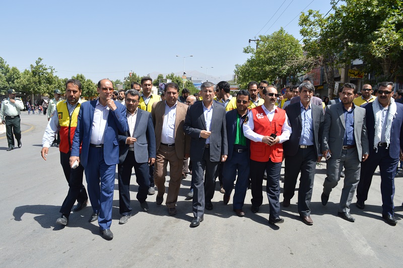 حضور شهردار و کارکنان شهرداری در راهپیمایی روز قدس