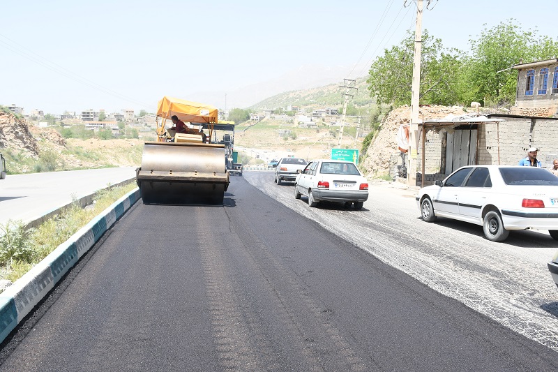 عملیات آسفالت معابر شهر  یاسوج