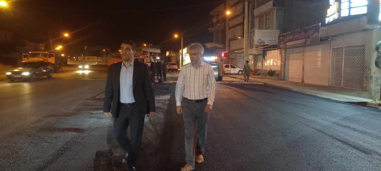 عملیات آسفالت جاده  نقاره خانه