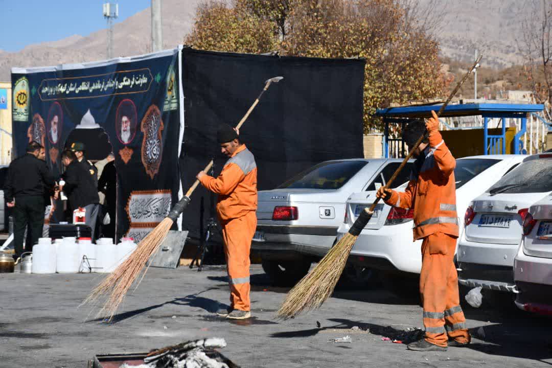 خدمت‌رسانی گسترده شهرداری یاسوج در آیین تشییع شهدای گمنام